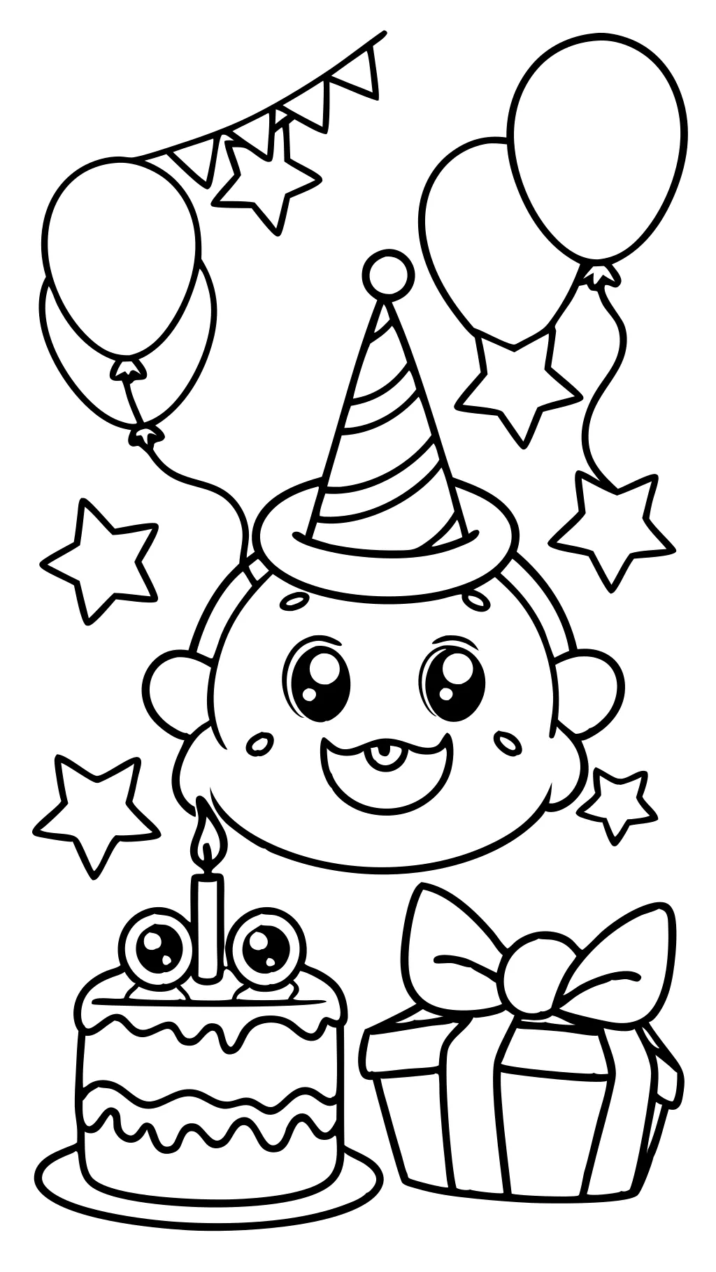 coloriage d’anniversaire gratuit imprimable